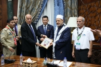 شيخ الأزهر يستقبل وفد اتحاد الكشافة المسلم ويوصيهم بالتعريف لما يتعرض له الشعب الفلسطيني من عدوان ومجازر